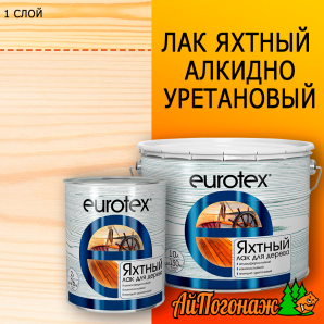 Лак яхтный глянцевый Eurotex 0,75 л (до 10 м2)