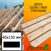 Доска 40*150*3000 мм сосна/хвоя (сорт В) сух. строг. профилированная